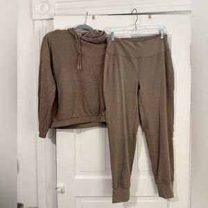 RBX Brown Track Pants & Hoodie Set